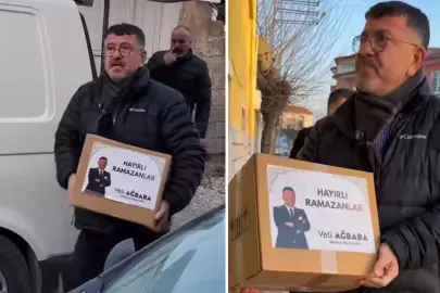 CHP'li Veli Ağbaba'nın yardım kolileri büyük tartışma yarattı