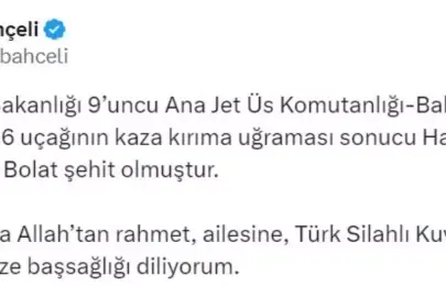 Devlet Bahçeli'den Şehit Pilot İbrahim Bolat İçin Taziye Mesajı