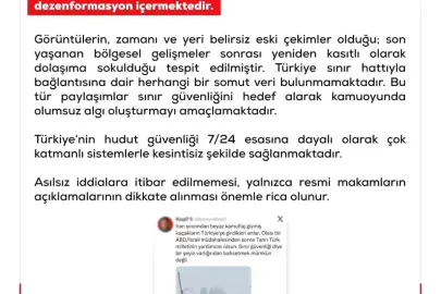 DMM: "İran sınırından Türkiye'ye kaçak giriş yapıldığı iddiasıyla paylaşılan görüntüler dezenformasyon içermektedir"