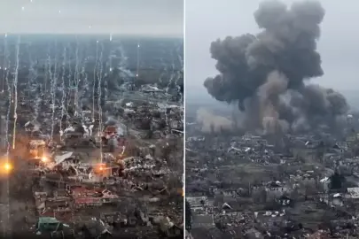 Görüntü korkunç! Bir şehri bombalarla resmen haritadan sildiler