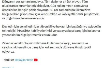 AK Parti Sözcüsü Çelik: İHA/SİHA kabiliyetlerimizi barış için kullanma yeteneklerimizi geliştirmemiz zorunludur