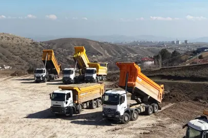 Ankara Keçiören’de dron destekli hafriyat kamyonu denetimi