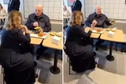 Belarus Lideri Lukaşenko ilk kez fast food yedi, tadı damağında kaldı
