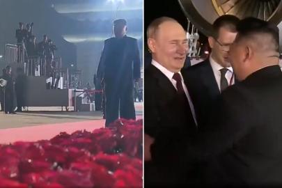 Böylesi görülmedi! Kim'den Putin'e görkemli karşılama