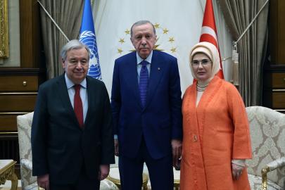 Cumhurbaşkanı Erdoğan, Birleşmiş Milletler Genel Sekreteri Guterres'i kabul etti