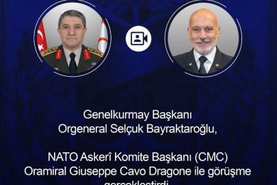 Genelkurmay Başkanı Bayraktaroğlu, NATO Askeri Komite Başkanı Dragone ile görüştü