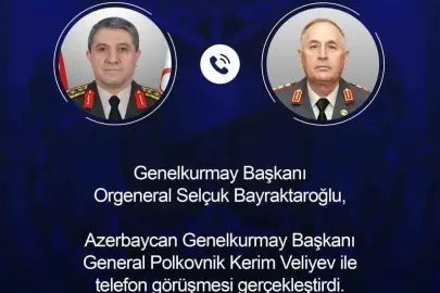 Genelkurmay Başkanı Orgeneral Bayraktaroğlu, Azerbaycanlı mevkidaşı ile telefonda görüştü