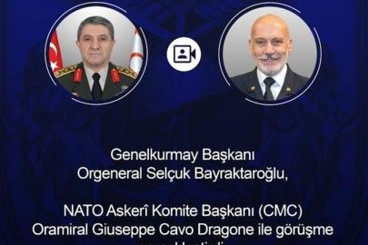 Genelkurmay Başkanı Orgeneral Bayraktaroğlu, NATO Askeri Komite Başkanı Dragone ile görüştü