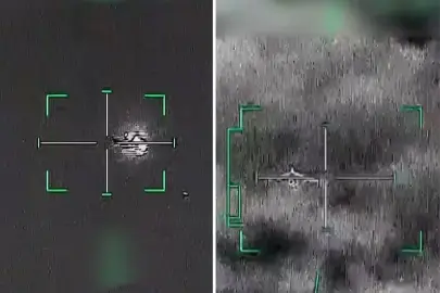 Görüntüleri paylaştılar! BAE İran İHA'sı böyle düşürmüş