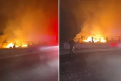 İran'ın füzesi İsrail'i yangın yerine çevirdi! O anlar kameralarda