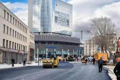 Malatya’da çarşı merkezinde asfalt çalışması