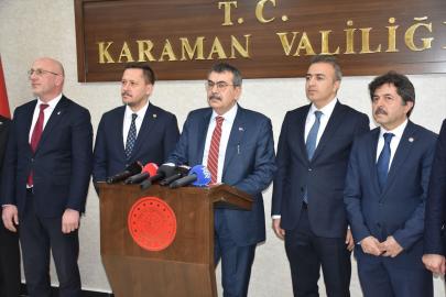 Milli Eğitim Bakanı Tekin, Karaman'da konuştu Açıklaması