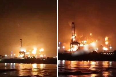 Saldırı sonrası Umman'daki kritik limanda dev yangın