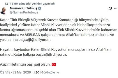 Siyasilerden helikopter kazası şehitleri için taziye mesajları