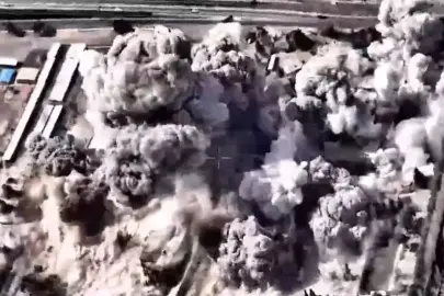 Tahran'a saldırı anı! Patlamanın büyüklüğü kamerada