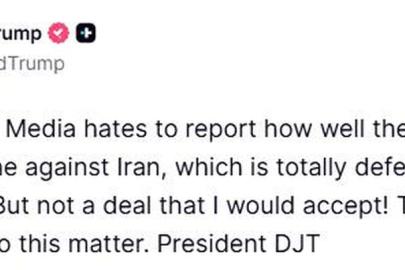 Trump: "İran anlaşma yapmak istiyor, ancak kabul edeceğim türden değil"