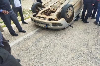 Adıyaman'da otomobil  takla attı: Bir yaralı