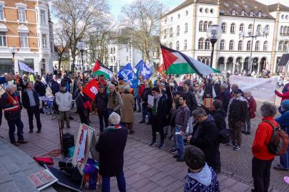 Almanya'da Volkswagen'in İsrail için silah üreteceği iddiası Osnabrück'te protesto edildi