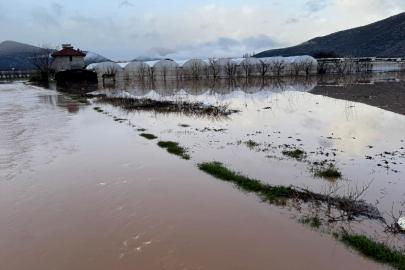Antalya'da sağanak; dereler taştı, tarım alanlarını su altında kaldı