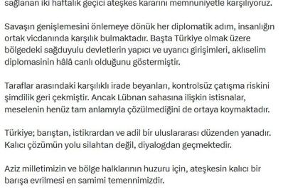 Bahçeli: Ateşkes kararını memnuniyetle karşılıyoruz