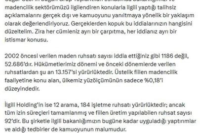 Bakan Bayraktar: Özgür Özel'in talihsiz açıklamaları gerçek dışı