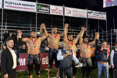 Belediye güreşçisinden üçüncülük