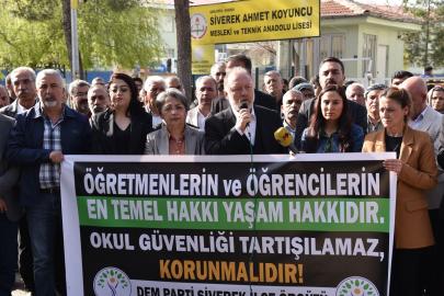DEM Parti Grup Başkanvekili Temelli'den okul saldırılarına ilişkin açıklama
