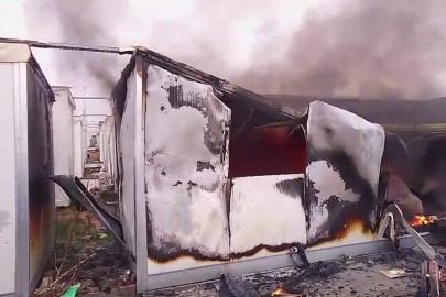 Konteyner kentte çıkan yangın paniğe neden oldu