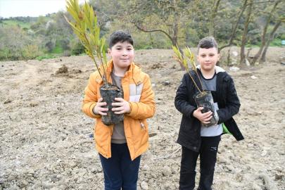 Lapseki'de fidanlar toprakla buluşturuldu