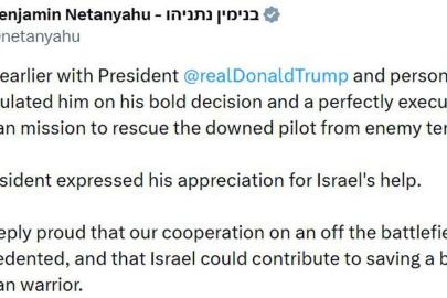 Netanyahu'dan Trump'a kurtarma operasyonu tebriği