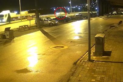 Otomobilin göl kenarına uçtuğu kaza kamerada