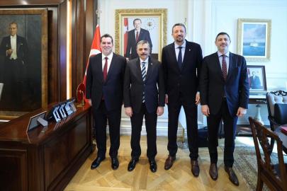 TBF Başkanı Türkoğlu, Adalet Bakanı Gürlek ile İçişleri Bakanı Çiftçi'yi ziyaret etti