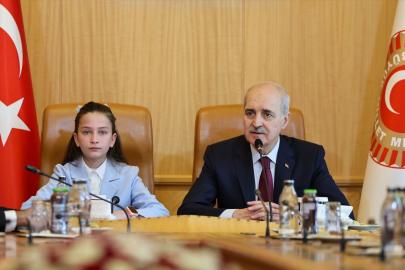TBMM Başkanı Kurtulmuş, Milli Eğitim Bakanı Tekin ve beraberindeki çocukları kabul etti Açıklaması