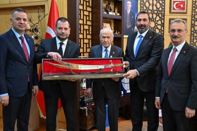 Trabzonspor Kulübü Başkanı Doğan, MHP Genel Başkanı Bahçeli'yi ziyaret etti