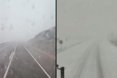 Yozgat'ta kar yağışı nedeniyle sürücülere uyarı