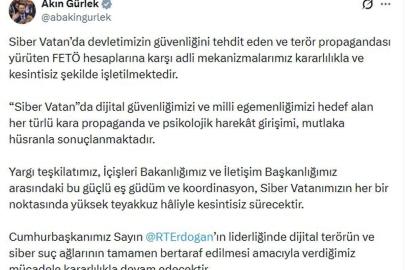 Adalet Bakanı Gürlek: FETÖ hesaplarına karşı adli mekanizmalar kararlılıkla işletiliyor