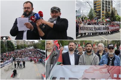 Ankara’da “Küresel İşgale Karşı Küresel Direniş” yürüyüşü düzenlendi