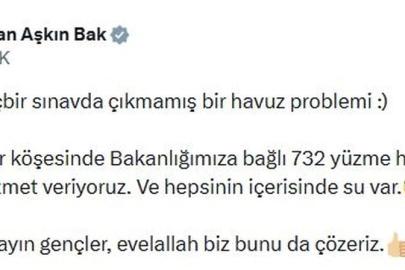 Bakan Bak'tan Marmaris Belediyesi'ndeki havuz sorununa tepki