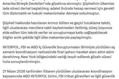 Bakan Çiftçi: Umut Altaş'ın iadesi için tüm mekanizmalar devreye sokuldu