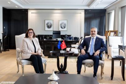 Bakan Fidan, Avrupa Komisyonu Akdeniz Komiseri Suica ile bir araya geldi
