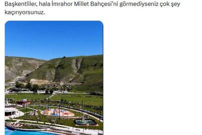 Bakan Kurum'dan 'İmrahor Millet Bahçesi' paylaşımı
