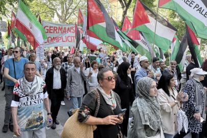 Berlin'de Filistin'e destek gösterisi düzenlendi