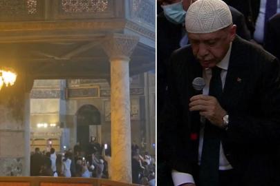 Cumhurbaşkanı Erdoğan, Ayasofya'da Kur'an-ı Kerim okudu