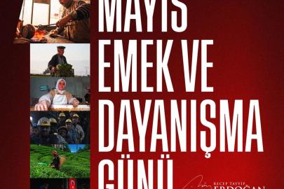 Cumhurbaşkanı Erdoğan: İşçi kardeşlerimizin 1 Mayıs Emek ve Dayanışma Günü'nü tebrik ediyorum