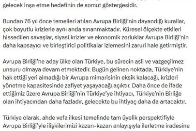Cumhurbaşkanı Erdoğan'dan 9 Mayıs Avrupa Günü Mesajı: AB'den Samimi İrade Bekliyoruz