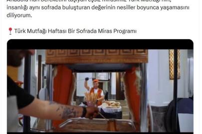 Emine Erdoğan’dan Türk Mutfağı Haftası Mesajı: ‘Bir Sofrada Miras’