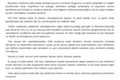 Emniyet Müdürü'nden Bayramda Trafik Uyarısı