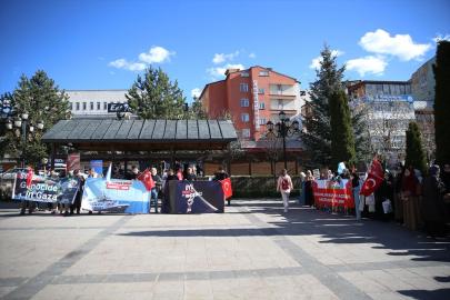 Erzurum'da Küresel Sumud Filosu'na destek verildi