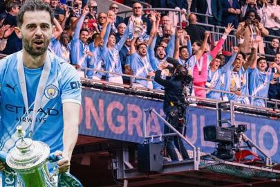 FA Cup'ta şampiyon Manchester City! Bernardo Silva kupayla veda etti