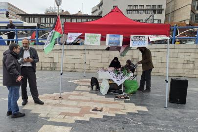 Gazze Nöbeti Grubu’ndan Ulus Meydanı’nda Sumud nöbeti